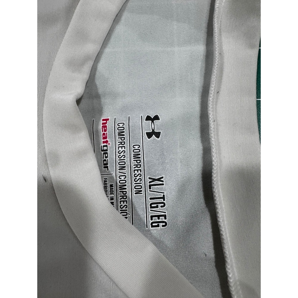 Under Armour HeatGear Compression Tank Top Mens XL White Sleeveless Gym Shirt - Picture 4 of 7